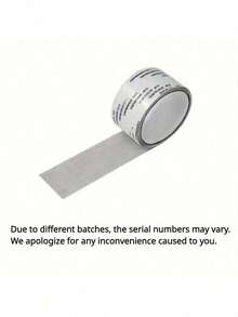 1 Roll Self-Adhesive Window Screen Repair Tape, Waterproof Mesh Patching Tape, Suitable For Dorm Doors/Curtains, Strong Adhesive Repair Tape For Fixing Damaged Screens (Note: Batch Differences May Cause Variations In Serial Number And Color. We Apologize For Any Inconvenience.)