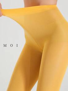 1Pair Of Classic Tights Suitable For Daily Commute, Nightclub And Various Styling Needs - Yellow - View 5