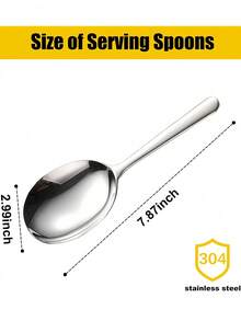 2件套不锈钢大圆勺，多功能汤勺/汤勺，家用厨房用具，适用于盛饭和舀面粉。大容量勺子集汤勺、量勺和量匙功能于一体，适用于各种厨房用途，例如日常家庭用餐、舀汤、量面粉等。 - 彩色 - 查看 3