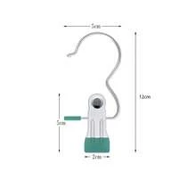 10pcs/Set Clothing Clips, Durable And Rust-Proof Design, Easy-To-Use Hanger Accessories, Flat Mouth 3-Prong Pants Clips For Pants, Hats, Socks - Multicolor - View 3