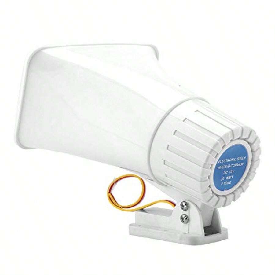 GOWENIC Bocina de Sirena de Alarma Electronica 150dB Sirena de Interior/Exterior DC 12V para Casa Hotel Garaje Tienda Puerta Antirrobo Doble Tono Sirena de Bocina con - 348 - Ver 1