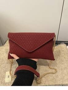 Small Envelope Bag, Unique Design Women Handbag - Red - View 9