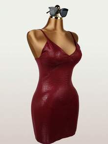 Akaily Gothic Style Women's Summer Mini Bodycon Slip Dress, Suitable For Ladies' Birthday Party, Carnival Costume - Red - View 3