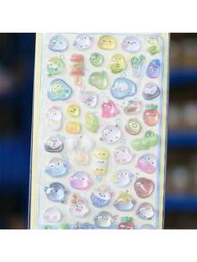 3D立体贴纸，趣味装饰，DIY粘贴材料，适合冬季和新年，3D树脂贴纸 - 混合颜色，自粘DIY工艺装饰，适用于艺术和手工项目。动物3D贴纸。 - 彩色 - 查看 4