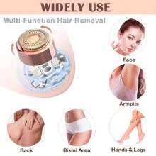 OBOVAY Women's Electric Hair Remover, 2 In 1 Electric Shaver, Bikini Styler, USB Rechargeable With Built-In LED Light For Eyebrow Facial Lip Bikini Arm Hair Removal - Random Color - View 4