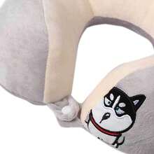 CYPNYOUTHINK Almohada para el Cuello en Forma de U Almohada para la Cabeza Linda Portatil para la Siesta de la Oficina Viaje Coche Durmiendo para la Siesta de la Oficina Perro con DobleFashion - Conejo Con Doble Bordado - Ver 4