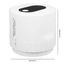 Portable Automatic Mason Jar Sealer | Electric Vacuum Sealer For Food Preservation | Built-In Battery, Easy One-Touch Sealing Of Jars And Bottles | Compact White Kitchen Appliance, Easy To Store And Use