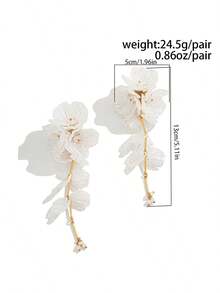 Delicate Iridescent White Flower Jewelry, Gold Chain Design, Luxury Gift For Wedding, Valentine's Day - Multicolor - View 11