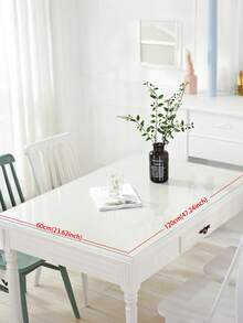 Tấm bảo vệ mặt bàn trong suốt, chống thấm nước – Chống bám bẩn và trầy xước, chống trơn trượt, thích hợp cho bàn ăn và không gian làm việc, nhiều kích cỡ. - Trong sáng - Xem 2