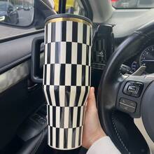 HYDRO,40OZ, Leopard Print,Blair,Black Tie, Red Cowhide, Pink And White Plaid, Coffee Plaid, Cherries, Black And White Plaid, Western Cowboy,, Stainless Steel Insulated Mug, Stainless Steel Portable Water Bottle, Equipped With Straw And Handle, Double-Layer Vacuum Insulated Stainless Steel Water Bottle, High-Quality Summer, Autumn And Winter Beverage Container, Using Vacuum Insulation Technology, Large Capacity, Suitable For Sports, Travel, Outdoor, Fitness, Office Use, Teacher Gifts, Valentine's Day Gifts, Birthday Gifts, Thanksgiving Gifts, Christmas Gifts, Halloween Gifts, Halloween Party Gifts, Party Supplies And Other Scenarios. - 黑領結 - 查看 2