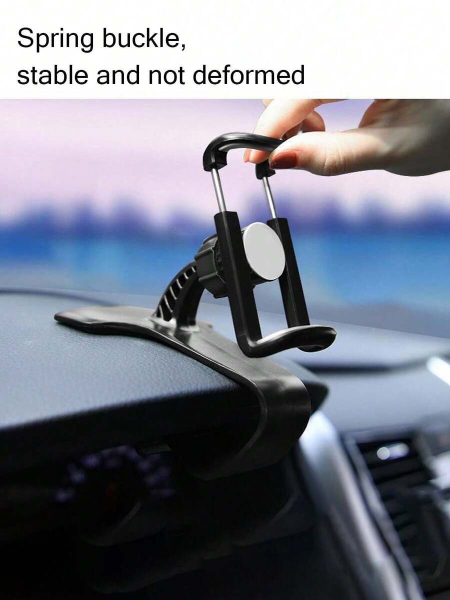 1 Car Clip-On Phone Holder, Car Navigation Support, Dashboard Multifunctional Phone Holder