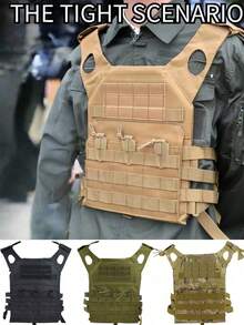 1 pezzo Gilet tattico Airsoft, Gilet protettivo modulare JPC traspirante MOLLE regolabile adatto per figure snelle, per giochi CS, addestramento, gilet tattico Airsoft da esterno, gilet modulare regolabile per paintball, gilet tattico Airsoft da esterno regolabile per adulti, soft air tattico, paintball, tattico, SWAT, assalto, tiro, inseguimento, esterno, equipaggiamento da trasporto, gilet - Multicolore - Visualizzare 2