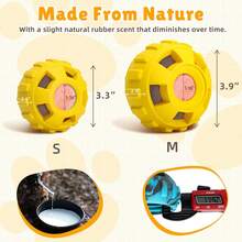 Interactive Dog Treat Dispenser Toy Freeze Fill Rubber Enrichment Toy For Boredom Slow Feeder Easy Clean Lemon S - Màu vàng - Xem 4