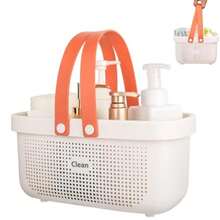 CYPNCesta de Almacenamiento de Ducha Portátil de Plástico Organizador de Suministros de Limpieza con Asa. Adecuada para Baño Cocina Dormitorio y Gimnasio BlancoFashion - 219754648 - Ver 2