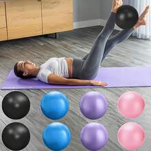 1pc Super Soft Pilates Ball - Non-Slip Fitness Ball, Heavy Duty Exercise Ball, Suitable For Core Training, Yoga, Stability Training, Pilates, Home Gym - Non-Slip Surface, Durable And Stable - Suitable For Beginners And Advanced Users - Perfect Gift For Fitness Enthusiasts (Purple/Blue/Black) - Multicolor - View 5
