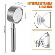 CYPNSendowtek Regadera de Teléfono de Mano Alcachofa de Ducha de Acero Inoxidable 304 con 1.5m Manguera Flexible de y Soporte de Ducha Filtro de Algodón Incorporado Adoptando Conector G 1/2'' - PlataFashion - 219302756 - Ver 7