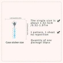 50 miếng dán hình ngôi sao lấp lánh, dễ thương và vui nhộn, thích hợp trang trí cho máy tính xách tay, ván trượt, sổ tay, điện thoại, cốc, đàn guitar, hành lý, tủ lạnh, máy tính để bàn. - F - Xem 4