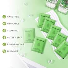 Flushable Wipes Travel Size Individually Wrapped For Women And MenUnscented Wet Wipes Travel Size For Adult Women Men Girl And Homeless Green Pack Of 50 - 綠色 - 查看 5