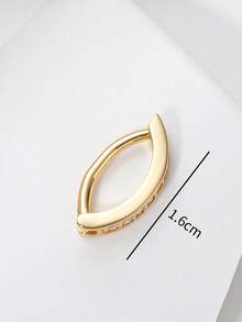 1 件精緻時尚圓形裝飾不銹鋼女式肚臍環適合肚皮舞 - 金黃色 - 查看 5