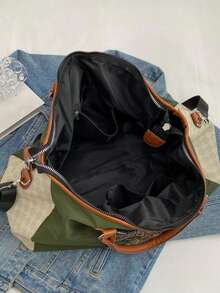 Green Oxford Cloth Large Capacity Versatile Women's Bag Simple Tote Women's Bag Travel Bag Luggage Bag Overnight Bag Carry On Bag Hand Bag Gym Bag For Work School Supplies School Stuff For Back To School For Student Handbag Handbags Weekend Bag Hand Bags For Holiday Outdoor For Business Vacation Hospital For Men And Women Unisex For Suitcase Duffle Bag Duffel Bag For Luggage College Bag Luggage Bags Weekender Bag Hospital Bag Winter - Green - View 3