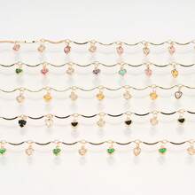 1 Meter Heart-Shaped Zirconia Chain Accessory Handmade Chain Findings For Jewelry DIY Clothing Shoes And Bags Making Chains Supplies - Heart-shaped - View 10