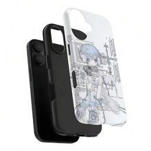[Shipped from Mexico]Funda de Teléfono de Entrega Local: Funda de Teléfono 2 en 1 Textura Mate, Duradera, a Prueba de Golpes, Protección Estilosa, para iPhone 16, 15, 14, 13, 12, 11, 8, 7, Plus, Pro, Max, Amigos, de Moda, Fundas de Teléfono, Regalos de Cumpleaños Perfectos - Blanco - Ver 5