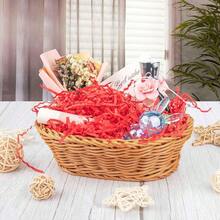Crinkle Cut Paper Grass Filler For Easter Christmas Wedding Birthday Bridesmaid Engagement Craft Gift Boxes Bags Filler Decoration 4.5oz Red - 紅色的 - 查看 4