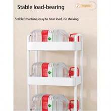 5/4/3层滚动储物推车，内衣收纳架，加厚管材，承重力强，多层置物架，适用于厨房、卧室和户外露营，耐用塑料材质，多功能储物推车 | 现代时尚置物架 | 坚固耐用的储物架，是万圣节和圣诞节礼物的理想之选 - 彩色 - 查看 4