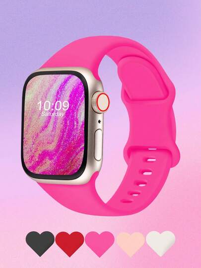 Sport Bands Compatible With Apple Watch Band 46mm 38mm 40mm 41mm 42mm 44mm 45mm 49mm For Women Men, Soft Silicone Accessory Strap Wristband Compatible With IWatch Series 11 10 9 8 7 6 5 4 3 2 1 SE Ultra