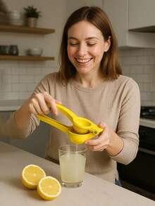 1pc Multifunctional Portable Aluminum Citrus Juicer - An Efficient Manual Lemon Squeezer With Easy-Press Design, Non-Slip Handle, No Electricity Needed To Easily Extract Citrus Fruit Juice. A Space-Saving Kitchen Tool For Juice Lovers. - Multicolor - View 6