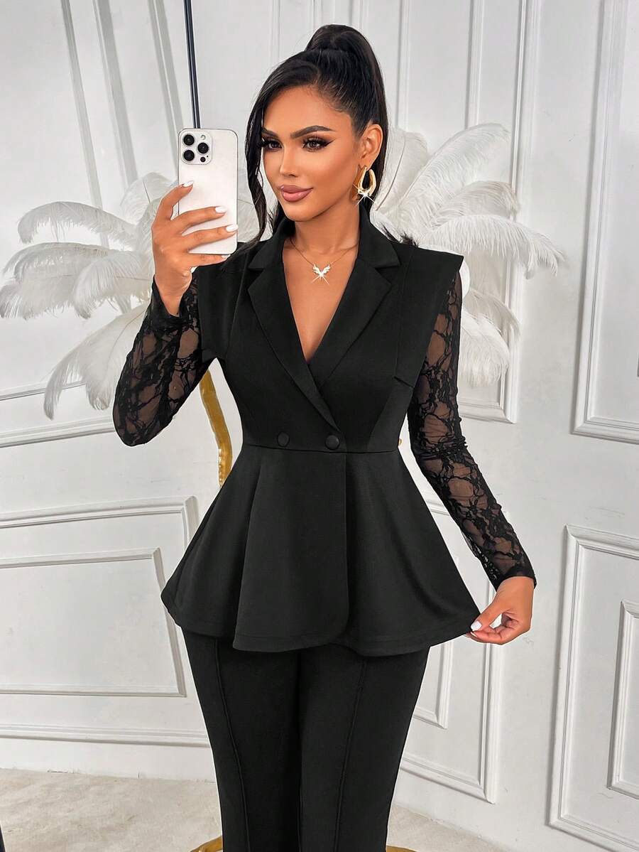 Amarilo 女士优雅时尚无袖上衣 - 适合商务休闲办公穿着，也是春夏度假、下午茶和派对的完美之选 - 黑色 - 查看 1