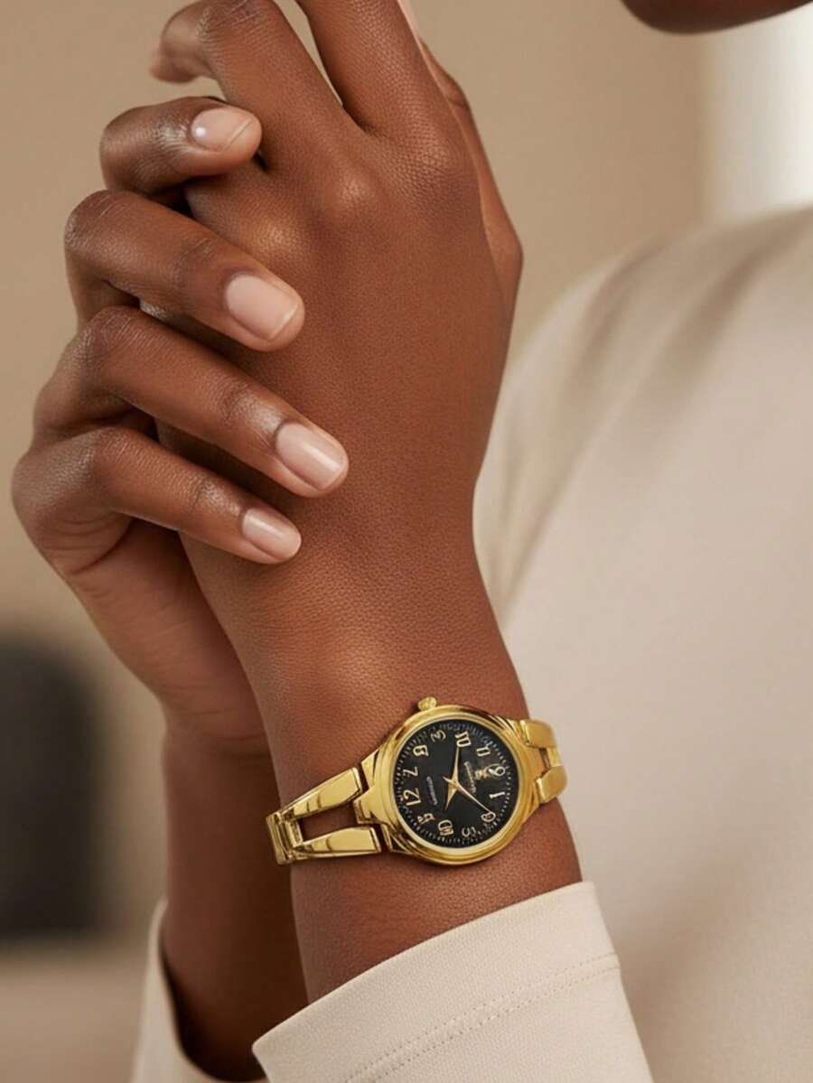 Potenzia Women's Mini Elegant Waterproof Watch Beautiful Gold Steel Bracelet