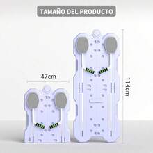 Ruedas Tabla Multifuncional para Abdominales, Tabla Abdominal Multifuncional 5 en 1, Deslizante, Plegable y con Rebote Automático - Maquina de Pilates para Casa - lavanda - Ver 7