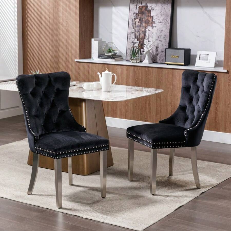 Dining Chairs - Black - View 1