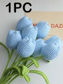 1pc/Pack DIY Crochet Tulip Gift, DIY Artificial Flower Bouquet, Handmade Crochet Tulip Bouquet, Crochet Flower Bouquet Gift, Perfect Gift For Women, Valentine's Day, Birthday Or Graduation Ceremony - Multicolor - View 20