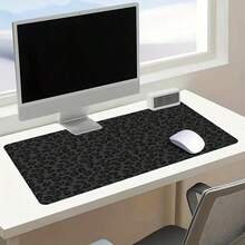 1pc Large Leopard Print Gaming Mouse Pad With Non-Slip Rubber Base And Smooth Surface, Black And Gold Animal Pattern Desk Mat For Keyboard And Mouse, Durable Polyester Computer Accessory Suitable For Gamers, Home Office, Laptop, Fashionable Gift, Extra Large Gaming Mouse Pad, Keyboard Mouse Pad, Halloween Themed Mouse Pad Office Desk Accessories Desk Accessories Office Supplies Office Decor - Multicolor - View 4