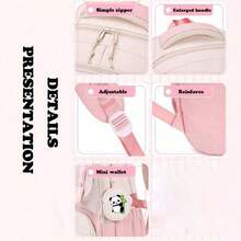 Capybara Cute Design Canvas Backpack, Breathable And Lightweight Fashionable Campus Student Bag, Travel Backpack With Ergonomic Design, Shoulder Bag, Large-Capacity Multi-Layer Pencil Case, Back To School Supplie Essentials Office Supplies Valentine's Day Gifts School Bag Bookbag