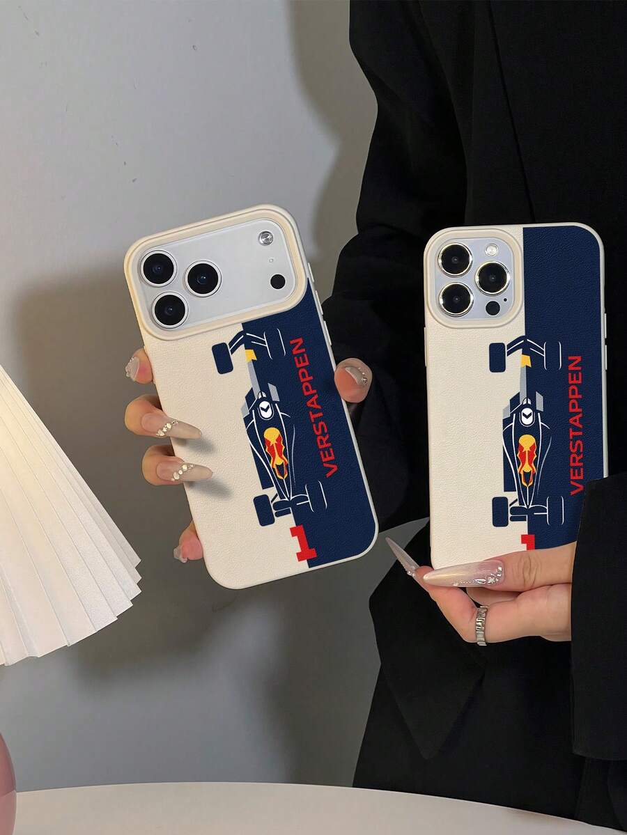 1pc Minimalist Letter, Number, Racing Car Graphic TPU Phone Case Compatible With IPhone 17/17 Pro Max/17 Pro/Air/13/16 Pro Max/16/15/14/12 Pro Max/13 Pro Max/11 Pro/14 Pro/15 Pro/12, Fashionable Protective Soft Cover, Luxury Unisex Gift For Friends And Couples - Multicolor - View 1