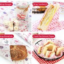 50pcs/Pack Wax Paper, Burger & Sandwich Wrapping Paper, Suitable For Baking, Snacks, Takeout Packaging - Multicolor - View 3