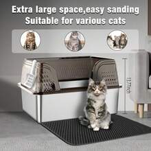 Cat Litter Box Enclosures - Negro Black XXXL - View 2