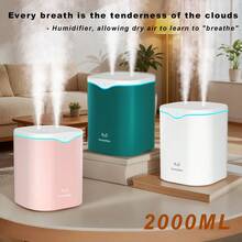 Double Spray Air Humidifier - Large Capacity Essential Oil Diffuser - Moisturizing Machine - Fragrance Diffuser - Ambient Light - Auto Shut-Off - Three Spray Modes - Multicolor - View 2