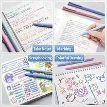 7pcs/Set Erasable Gel Pens, High Value Student Writing & Marking Pens, Quick-Drying Signature Pens