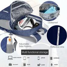 35L Waterproof Backpack Beach Foldable Lightweight Dry Wet Split HiFKing Backpack Men Women Dark Blue - Màu xanh da trời - Xem 5