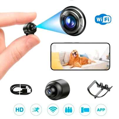 1/2个1080P高清迷你无线摄像头，智能家居安防摄像头，室内便携式2.4G监控摄像头，不含TF/SD卡，黑色