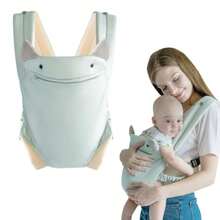 JCH-Mochila Portabebe portabebe ergonomico para Niños Pequeños Recién NacidoAjustable Cómodo y transpirable. rosa - Azul - Ver 8