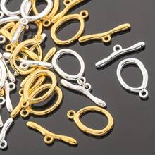 3pcs Asymmetrical Ring Oval OT Clasp, Glossy Round Circle Loose Connection Clasp, Minimalist Hollow Wavy Flower Pierced Ending Clasp, 3D Wave Asymmetric Buckle, Suitable For Jewelry DIY Bracelets, Necklaces, Anklets, Earrings, Hair Accessories, Pendants, Phone Straps, Keychains, Clothing Accessories, Craft Decoration - Multicolor - View 10