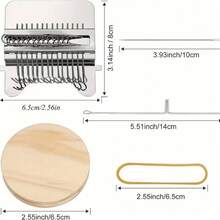 1件迷你织布机工具，缝纫收纳工具，手工木制迷你编织机，DIY宠物服装刺绣编织机，小型编织用品，修补刺绣机，缝纫配件，精致工艺品，多用途，适用于围巾、毛衣、刺绣、钩编、钩编套装、成人工艺品、手工活动、DIY手工活动、家庭娱乐、服装制作配件、祖母礼物、手工礼物、情人节礼物、开斋节礼物、宰牲节礼物
