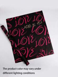 20张情人节鲜花包装纸，防水印花花束包装纸，适用于插花和礼品包装