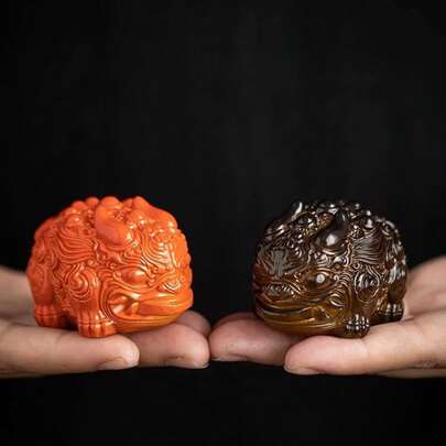 Mascota deé de Resina que de Color - Figura de León Zhaocai Pixiu Accesorios de Juego deé Kung Fu Decoración Única para Mesa deé Regalo