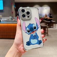 This Disney Lilo & Stitch Phone Case, Featuring Cartoon Characters Like Stitch And Angel, Boasts A Cute And Playful Design, A Simple And Stylish Appearance, And A Smooth And Comfortable Feel. It Offers Camera Protection, A Transparent And Fashionable Back Panel, And Reinforced Corners For Effective Drop Protection, Making It An Ideal Choice For Young People. This Phone Case Is Compatible With IPhone 17/16/15/14/13/...12/11/XR/XS/X Series And SamsungGalaxy S22, S23, S24, And S25 Series Phones. It's The Perfect Gift For Friends And Family. - Blue - View 9